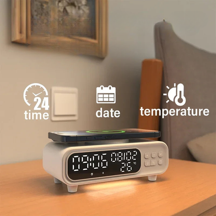 Moderni herätyskello langattomalla latauksella