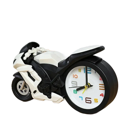 Moottoripyörä-herätyskello lastenhuoneeseen