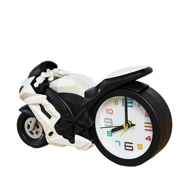 Moottoripyörä-herätyskello lastenhuoneeseen