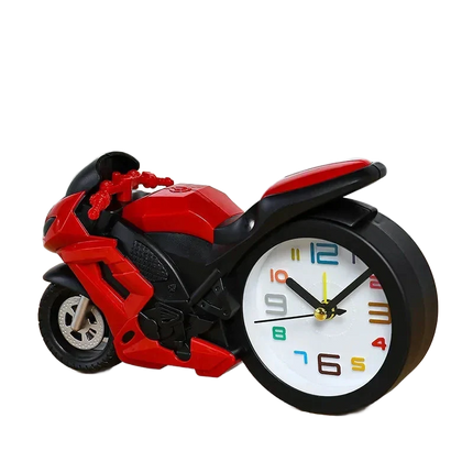 Moottoripyörä-herätyskello lastenhuoneeseen