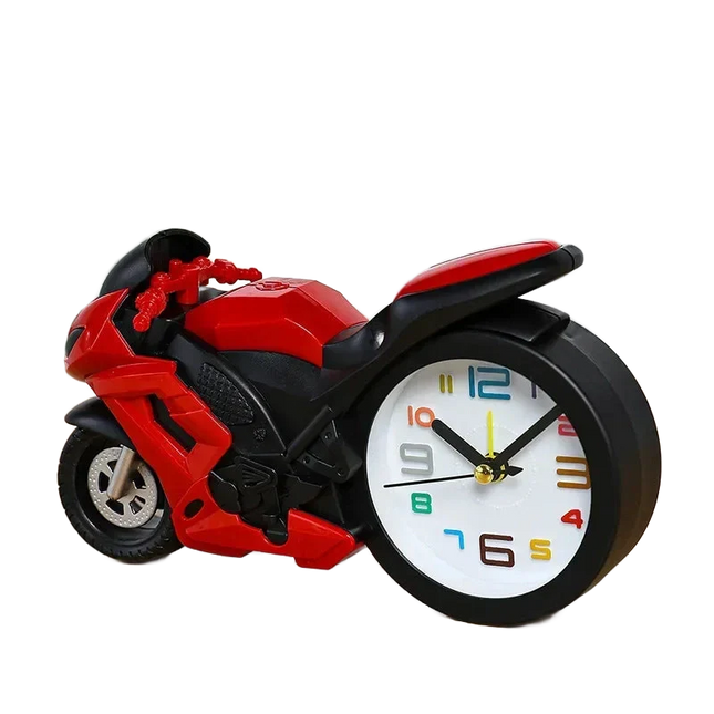 Moottoripyörä-herätyskello lastenhuoneeseen