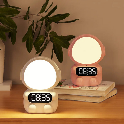 Astronautti-herätyskello lapsille yövalolla