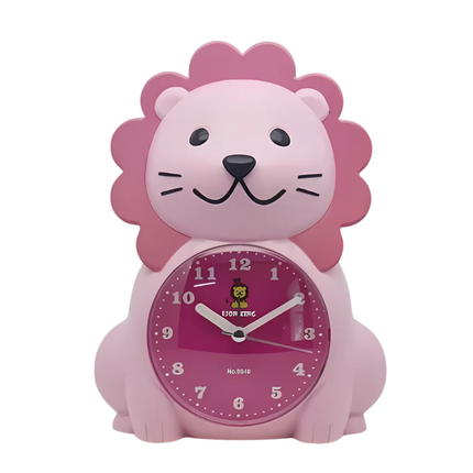 Leijona-aiheinen herätyskello lastenhuoneeseen