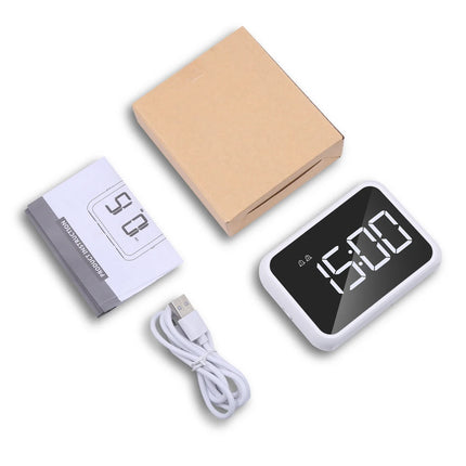 Pieni digitaalinen herätyskello kaksoishälytyksellä