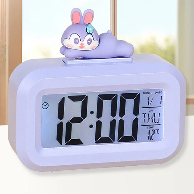 Söpö digitaalinen pupu-herätyskello lapsille