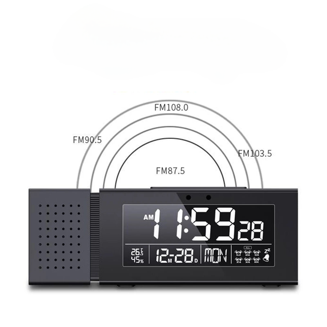 Digitaalinen kelloradio isolla valaistulla näytöllä