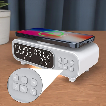 Moderni herätyskello langattomalla latauksella