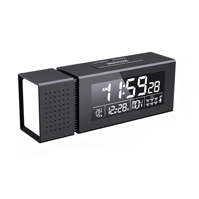 Digitaalinen kelloradio isolla valaistulla näytöllä