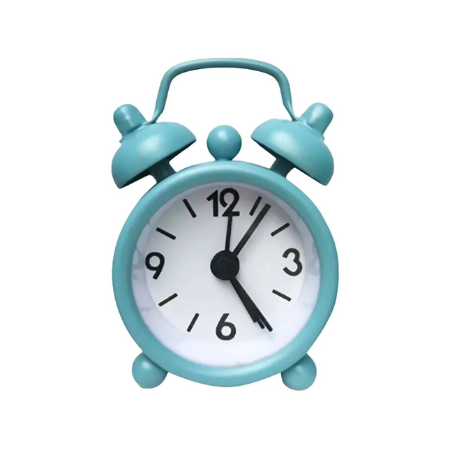 Pieni mini-kokoinen analoginen herätyskello