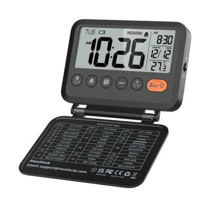 Pieni taitettava digitaalinen matkaherätin