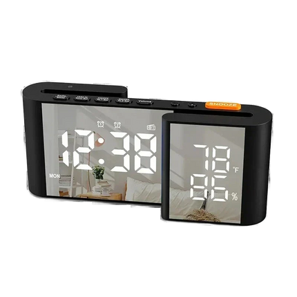 Kelloradio lämpötila- ja kosteusmittarilla