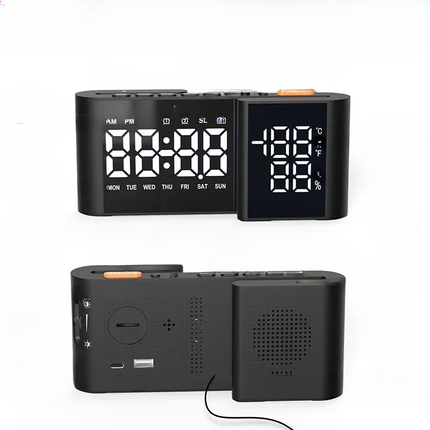 Kelloradio lämpötila- ja kosteusmittarilla