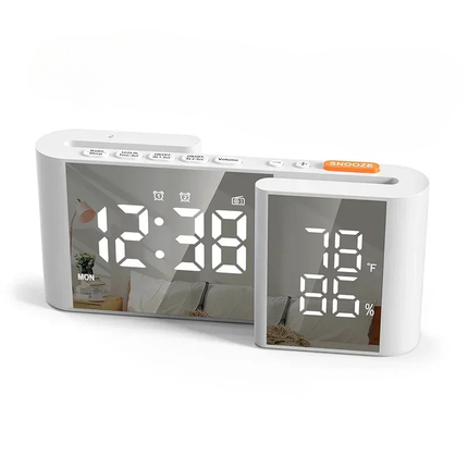 Kelloradio lämpötila- ja kosteusmittarilla