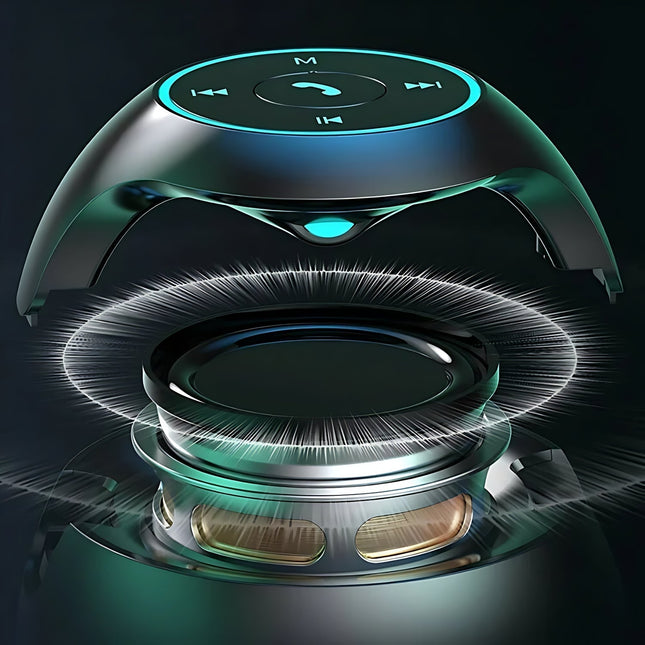 Pallonmuotoinen kelloradio RGB-tunnelmavalolla