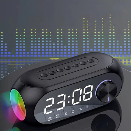 Kelloradio bluetooth-kaiuttimella ja RGB-valolla