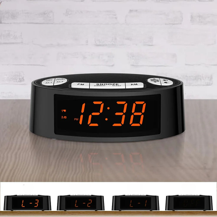 Digitaalinen kelloradio suurilla numeroilla