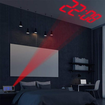 Moderni kelloradio heijastavalla projektorilla