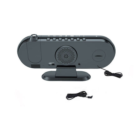 Kelloradio projektorilla ja peilinäytöllä