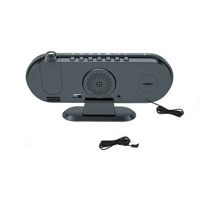 Kelloradio projektorilla ja peilinäytöllä