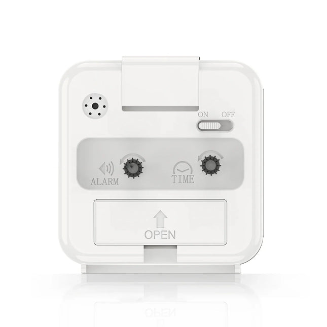 Analoginen herätyskello valaistuilla viisareilla