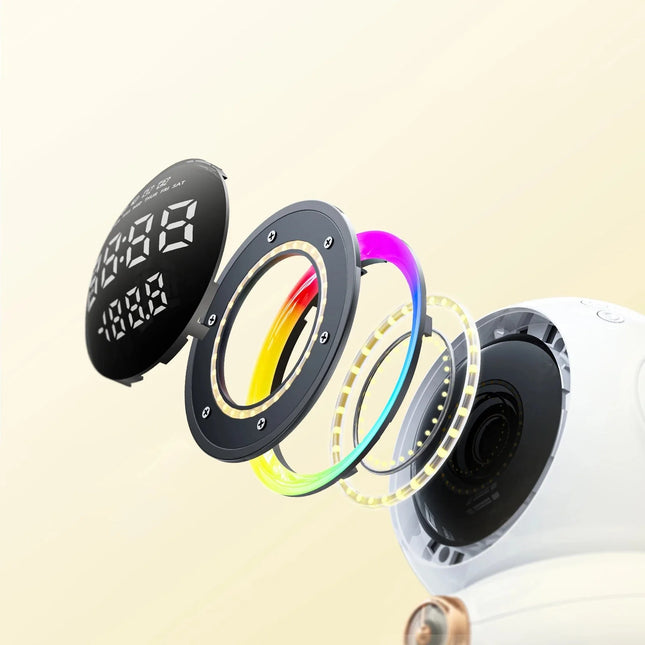 Sarastusvalo herätyskello nuorelle astronautti-designilla