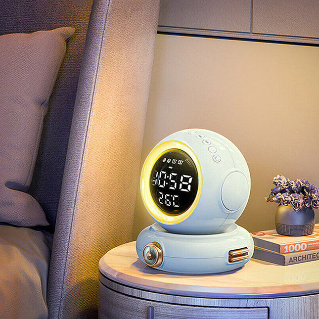 Sarastusvalo herätyskello nuorelle astronautti-designilla