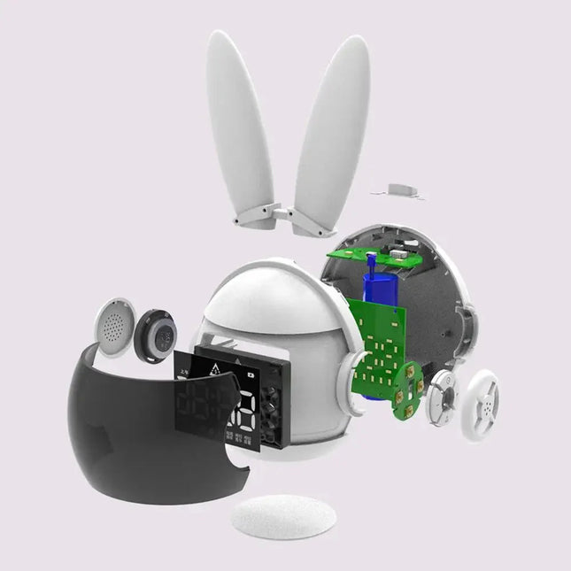 Digitaalinen pupu herätyskello valoilla tytölle