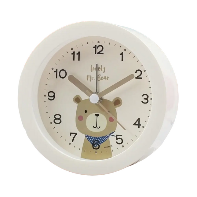 Lasten analoginen herätyskello nalle-kuviolla