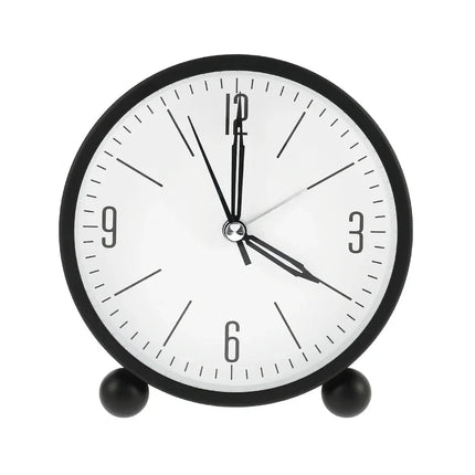 Minimalistinen pyöreä analoginen herätyskello