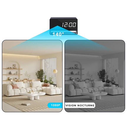 Full HD piilokameralla varustettu herätyskello