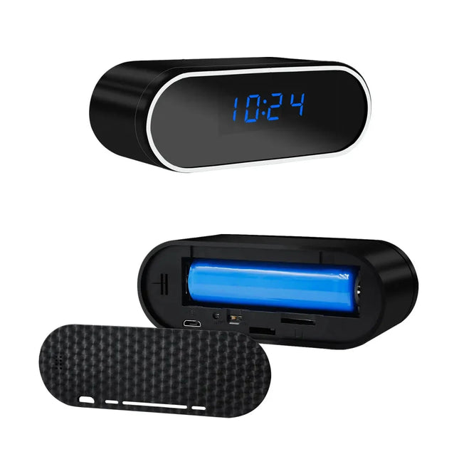 Pieni herätyskello HD-piilokameralla