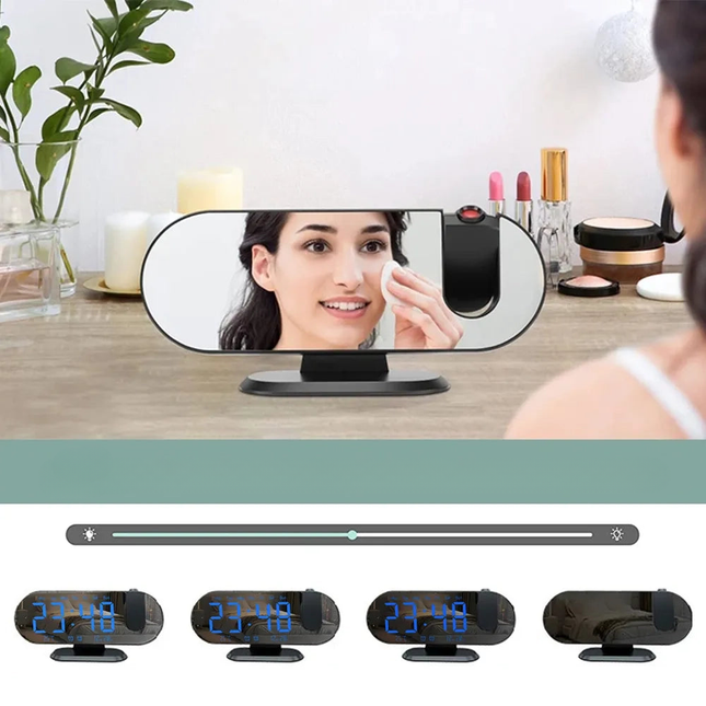 Herätyskello WiFi-vakoilukameralla ja projektorilla