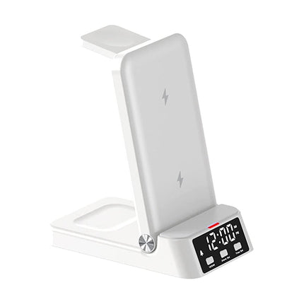 Taitettava langaton laturi herätyskellolla