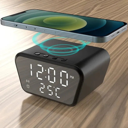 Digitaalinen herätyskello langattomalla latauksella