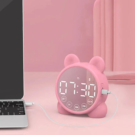 Söpö nallen muotoinen älyherätyskello