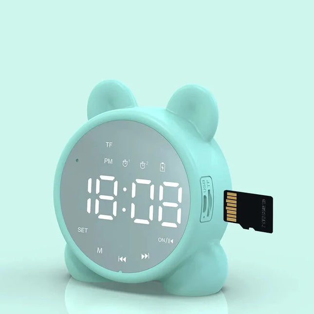 Söpö nallen muotoinen älyherätyskello