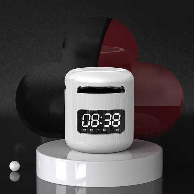 Mini Bluetooth-kaiutin herätyskellolla puhelimelle