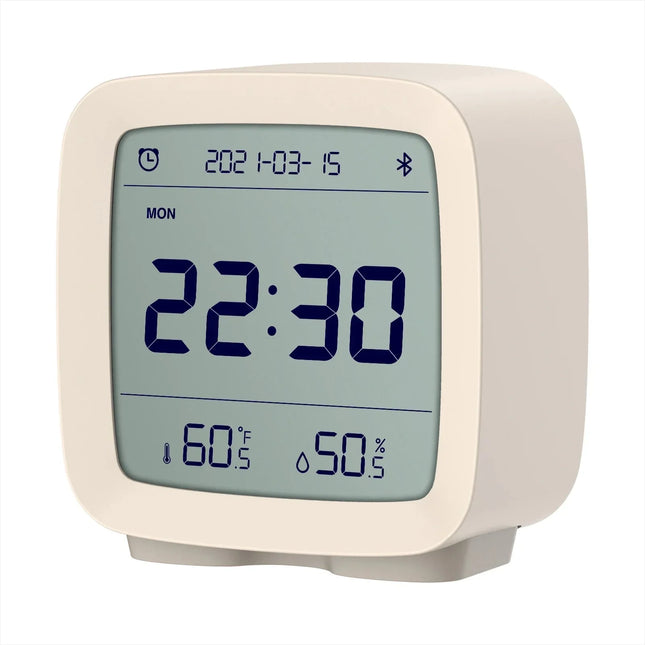 Digitaalinen matkaherätyskello kosteusmittarilla