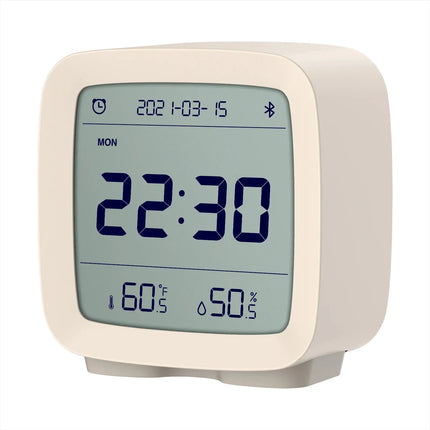 Digitaalinen matkaherätyskello kosteusmittarilla
