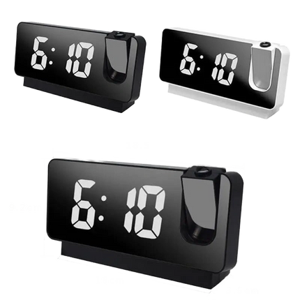 Digitaalinen herätyskello kattoheijastuksella