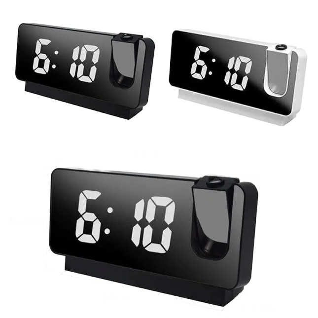 Digitaalinen herätyskello kattoheijastuksella
