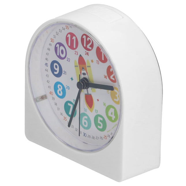 Pojan opettavainen herätyskello raketti-teemalla