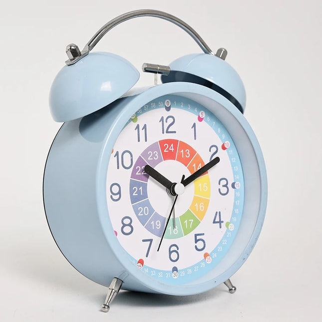 Opettavainen herätyskello päivä ja yö -näytöllä
