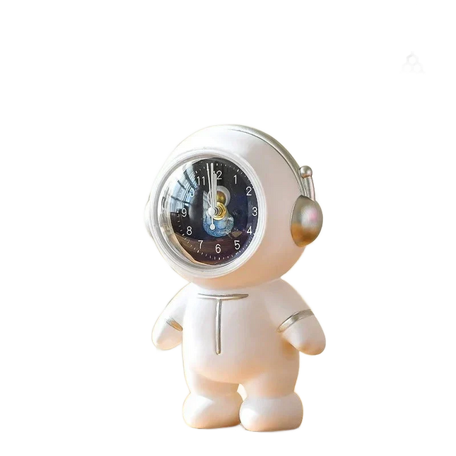Astronautti-hahmo analoginen herätyskello lapselle