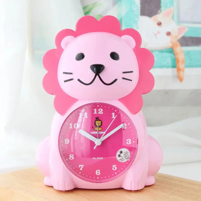 Leijona-aiheinen herätyskello lastenhuoneeseen