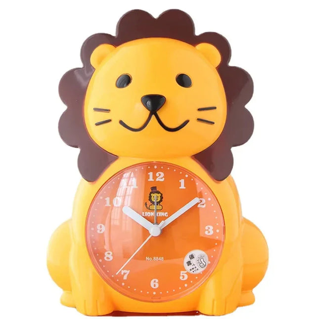 Leijona-aiheinen herätyskello lastenhuoneeseen