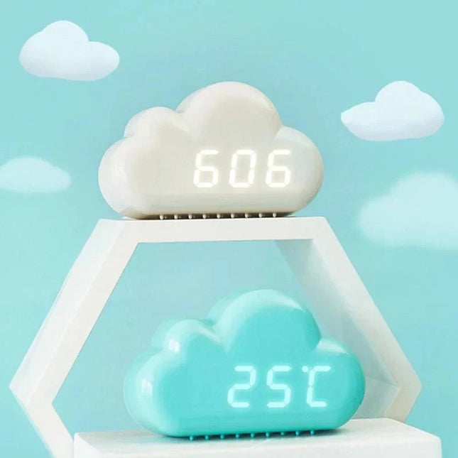 Pilven muotoinen digitaalinen herätyskello lapselle