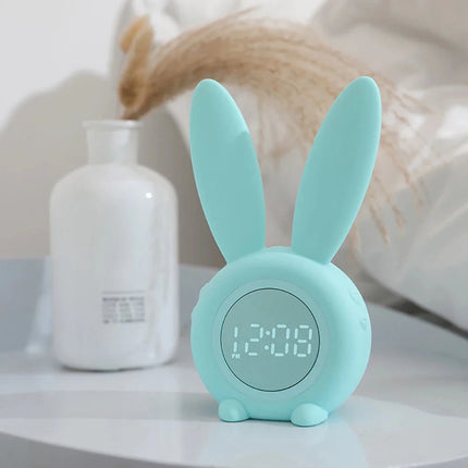 Lasten yö-päivä herätyskello pupu-designilla