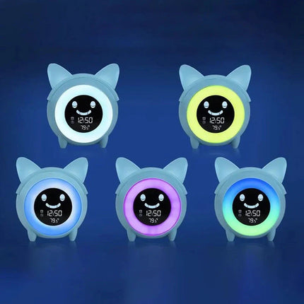 Lasten yövalo herätyskello kissan korvilla