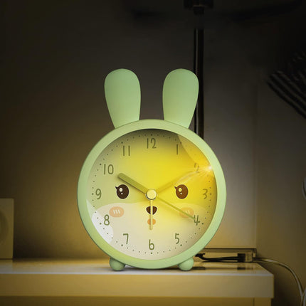 Pupu-aiheinen analoginen herätyskello 8-vuotiaalle